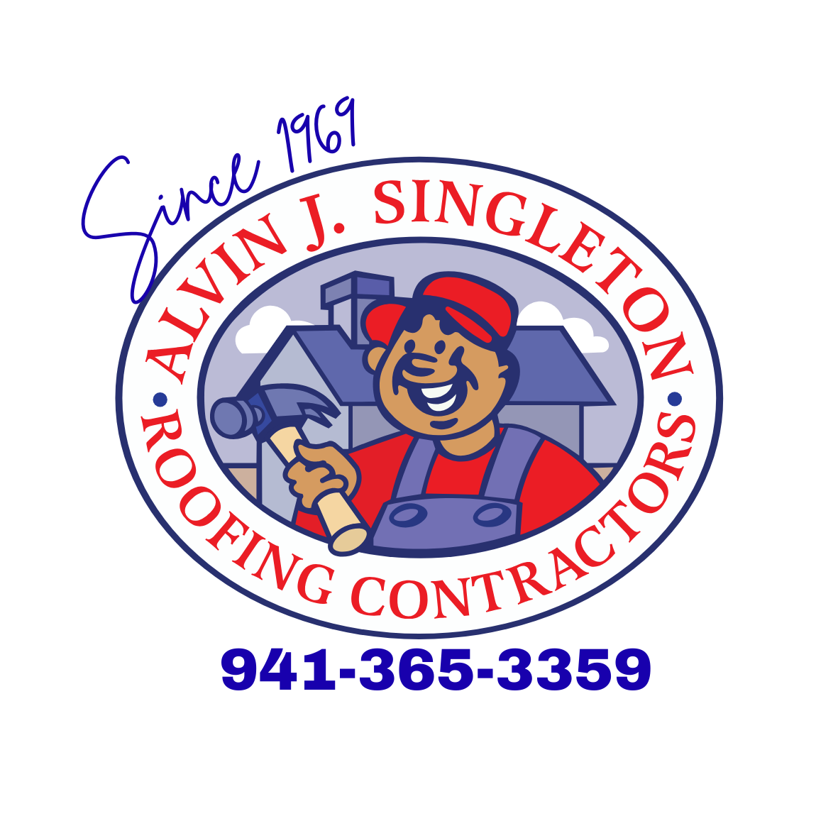 Alvin J. Singleton Roofing logo supplied by the business
